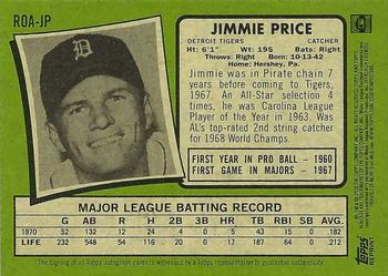2020 Topps Heritage - Real One Autographs (High Number) #ROA-JP Jimmie Price Back