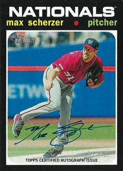 2020 Topps Heritage - Real One Autographs (High Number) #ROA-MS Max Scherzer Front