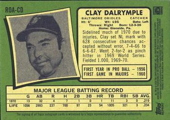 2020 Topps Heritage - Real One Autographs (High Number) #ROA-CD Clay Dalrymple Back