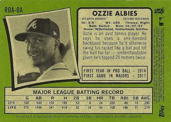 2020 Topps Heritage - Real One Autographs (High Number) #ROA-OA Ozzie Albies Back