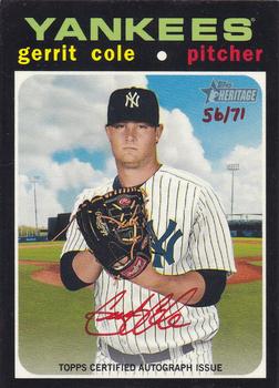 2020 Topps Heritage - Real One Autographs Special Edition Red Ink (High Number) #ROA-GC Gerrit Cole Front