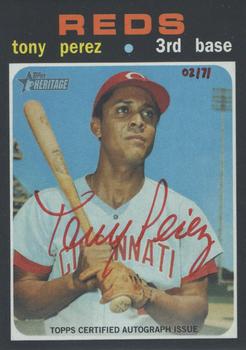 2020 Topps Heritage - Real One Autographs Special Edition Red Ink (High Number) #ROA-TP Tony Perez Front