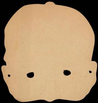 1950 Partial Mask Die Cut Menko (JDM 7) #NNO Kaoru Betto Back