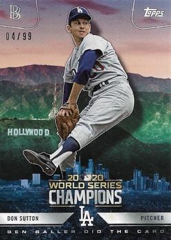 2020 Topps x Ben Baller: Los Angeles Dodgers World Series Champions - White Gold #31 Don Sutton Front