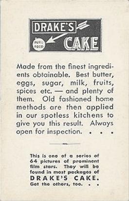 1932 Drake's Cake (D32) #NNO Babe Ruth Back