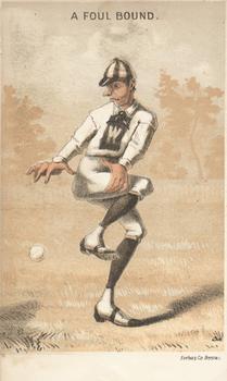 1887 Forbes Co. Baseball Comics (H804-16) #NNO A Foul Bound Front