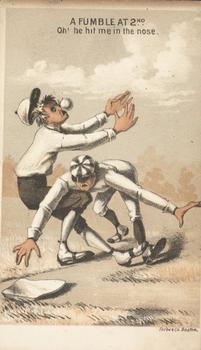 1887 Forbes Co. Baseball Comics (H804-16) #NNO A Fumble At 2nd Front