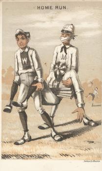 1887 Forbes Co. Baseball Comics (H804-16) #NNO Home Run Front