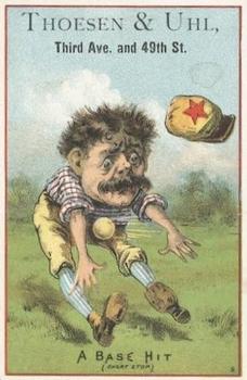 1880 Red Border Baseball Comics (804-15A) #NNO A Base Hit Front
