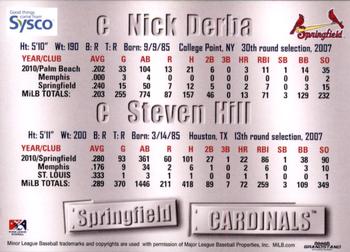 2011 Grandstand Springfield Cardinals SGA #NNO Nick Derba / Steven Hill Back