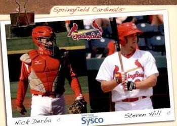 2011 Grandstand Springfield Cardinals SGA #NNO Nick Derba / Steven Hill Front