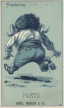 1887 Bluish Green Baseball Comics (H804-17) #NNO A Home Run Front