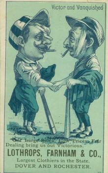 1887 Bluish Green Baseball Comics (H804-17) #NNO Victor & Vanquished Front
