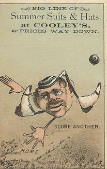 1880 J.T. Keefe Big White Shoes Baseball Comics (H804-14) #NNO Score Another Front