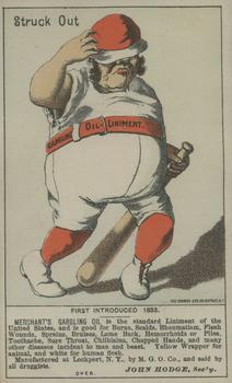 1880 Merchant's Gargling Oil Baseball Comics (H804-7) #NNO Struck Out Front