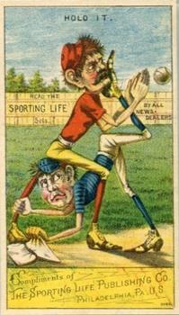 1880 Sporting Life Baseball Comics (H804-8B) #NNO Hold It Front