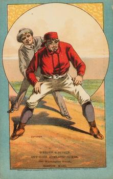 1882 Cosack & Co. Baseball Comics (H804-11) #NNO Catcher Front