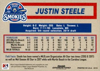 2019 Grandstand Tennessee Smokies #NNO Justin Steele Back