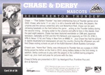 2011 MultiAd Trenton Thunder SGA #34 Chase / Derby Back