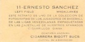 1931 Diana Cigarrillos  N561 #11 Ernesto Sánchez Back