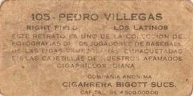 1931 Diana Cigarrillos  N561 #105 Pedro Villegas Back