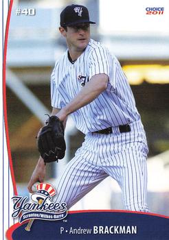 2011 Choice Scranton/Wilkes-Barre Yankees #02 Andrew Brackman Front