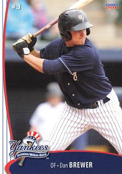 2011 Choice Scranton/Wilkes-Barre Yankees #03 Dan Brewer Front