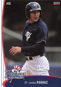 2011 Choice Scranton/Wilkes-Barre Yankees #15 Jordan Parraz Front