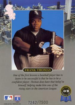 1993 Leaf - Frank Thomas Jumbo Box Topper #4 Frank Thomas Back