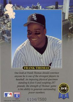 1993 Leaf - Frank Thomas Jumbo Box Topper #8 Frank Thomas Back