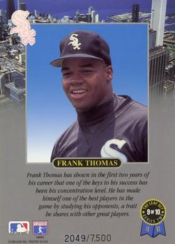 1993 Leaf - Frank Thomas Jumbo Box Topper #9 Frank Thomas Back