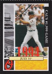 2002 Baltimore Orioles Greatest Moments of Oriole Park at Camden Yards #17 Cal Ripken, Jr. Front