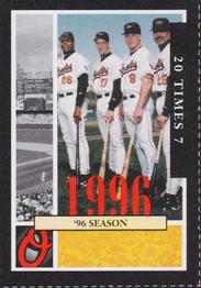 2002 Baltimore Orioles Greatest Moments of Oriole Park at Camden Yards #28 Brady Anderson / Bobby Bonilla / Rafael Palmeiro / BJ Surhoff Front