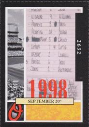 2002 Baltimore Orioles Greatest Moments of Oriole Park at Camden Yards #41 Cal Ripken, Jr. Front