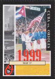2002 Baltimore Orioles Greatest Moments of Oriole Park at Camden Yards #43 Cuba vs. Orioles Front