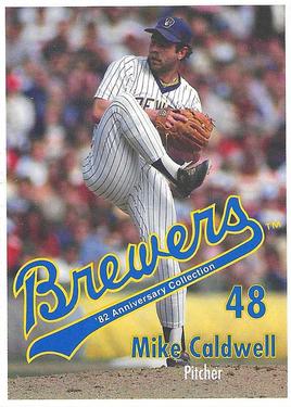 1992 Milwaukee Brewers Yearbook 1982 Anniversary Collection #NNO Mike Caldwell Front