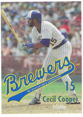 1992 Milwaukee Brewers Yearbook 1982 Anniversary Collection #NNO Cecil Cooper Front