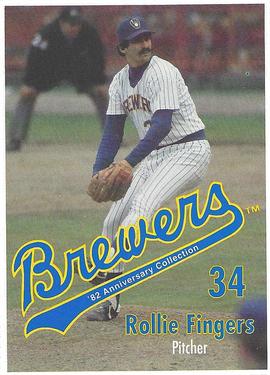 1992 Milwaukee Brewers Yearbook 1982 Anniversary Collection #NNO Rollie Fingers Front