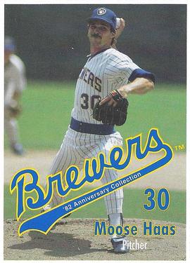 1992 Milwaukee Brewers Yearbook 1982 Anniversary Collection #NNO Moose Haas Front