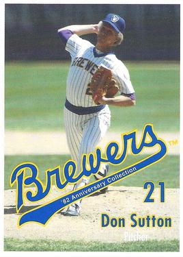 1992 Milwaukee Brewers Yearbook 1982 Anniversary Collection #NNO Don Sutton Front