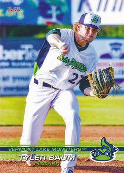 2019 Choice Vermont Lake Monsters #2 Tyler Baum Front