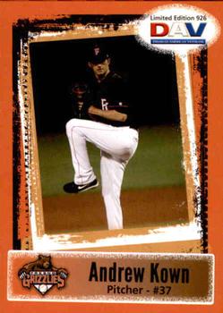 2011 DAV Minor / Independent / Summer Leagues #926 Andrew Kown Front