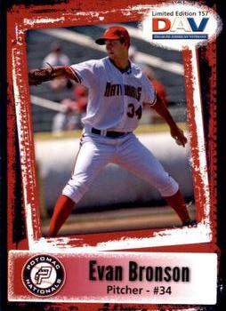 2011 DAV Minor / Independent / Summer Leagues #157 Evan Bronson Front