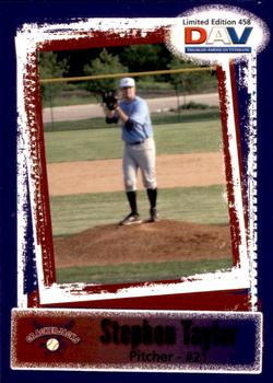 2011 DAV Minor / Independent / Summer Leagues #458 Stephen Taylor Front