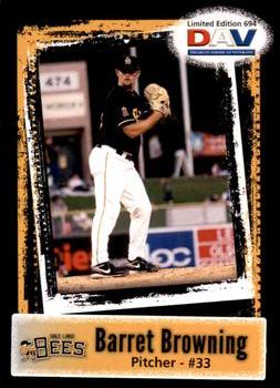 2011 DAV Minor / Independent / Summer Leagues #694 Barret Browning Front