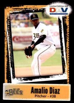 2011 DAV Minor / Independent / Summer Leagues #698 Amalio Diaz Front