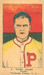 1923 Strip Cards (W515-2) #6 Babe Adams Front