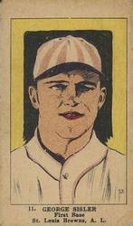 1923 Strip Cards (W515-2) #11 George Sisler Front
