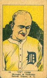 1923 Strip Cards (W515-2) #10 Ty Cobb Front
