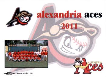 2011 Grandstand Alexandria Aces #NNO Team Photo Back